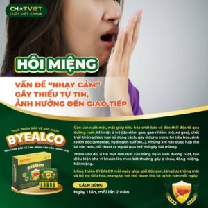 ByeAlco - tri hôi miệng vì gan yếu