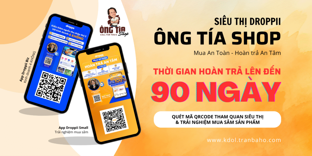 Sieu thi Droppii - Hoan tra 90 ngay