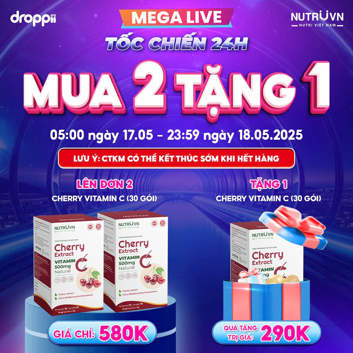 Cherry 500mg - VITAMIN C 500MG TỪ THIÊN NHIÊN - mua 2 tang 1