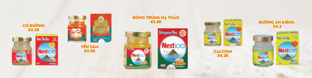 yến sào nha trang - hộp 1 hủ 5 vị